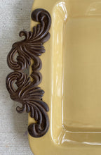 Load image into Gallery viewer, GG Collection Gracious Goods Acanthus Leaf Handle Serving Tray Turkey 23’’ Large
